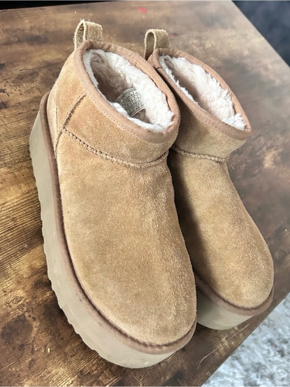 UGG Platform Boots in Tan